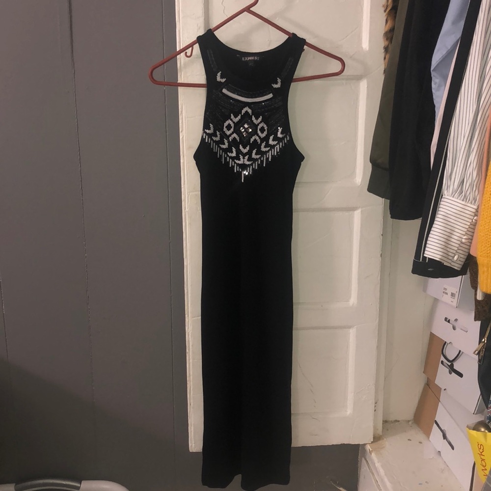 Black Midi Dress from Express
